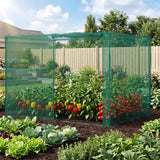 Garvee Heavy-Duty Steel Frame Garden Obelisk Crop Cage – Roll-Up Zipper Door, Plant Netting, Storage Bag & Ground Stakes – Insect & Bug Protection for Vegetables, Fruits, Raised Beds, 10 x 6.6 x 6.6 ft