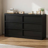 Garvee 6 Drawer Dresser for Bedroom, Wide Antique Chest of Drawers with Large Storage, Wooden Dresser Organizer