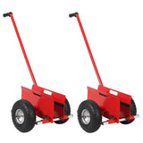 Garvee Heavy Duty Panel Dolly – 660 lbs Capacity, Extended Handle, Adjustable Steel Frame, 10" Sturdy Rubber Wheels – For Drywall, Plywood, Sheetrock, Door Transport, Industrial Use – Red - Red