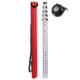 Garvee Aluminum Telescoping Grade Rod with Bubble Level, Dual-Sided Leveling/Survey Measuring Pole - Lightweight, Includes Carry Bag - 16 ft - Double-Sided 5 Sections - With Bubble Level - 