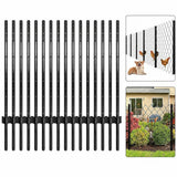 Garvee Heavy Duty Steel U-Post for Farm Fencing – 6Ft Black Metal Fence Stakes, Pack of 15, No-Dig Installation, Anchor Plates, Rust Resistant, Easy to Install, Black, 6Ft (182.9CM) - Black