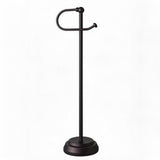 Garvee Freestanding Toilet Paper Holder Stand - Rustproof Weighted Non-Slip Base - Installation-Free Metal Storage - Matte Black Finish - Perfect for Apartments, RVs, Small Bathrooms - Color: Matte Black