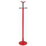 Garvee Heavy-Duty 3/4 Ton (1655 lbs) Underhoist Support Stand – 52"-76" Adjustable Height, Self-Locking ACME Screw, Contoured Saddle, 12" Disc Base – Red with Installation Gloves