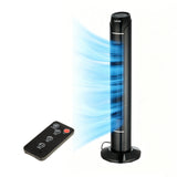 Garvee Tower Fan with Upgraded DC Motor, 56dB Quiet 36 in Floor Fan for Bedroom, 18ft/s Airflow, 60° Oscillating Standing Fan with Remote & Touch Screen, 3 Speeds, 4 Modes - Black