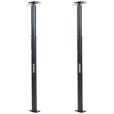 Garvee Adjustable Floor Jack Posts, 2 Pack, 53-93in Carbon Steel Support Jacks, 12,125 lbs Load Capacity, Swivel Top Plate, Tool-Free Height Adjustment, Dual Lock Pins, for Basement Joists, Beams, Floors, Crawl Spaces and Renovation, Deep Black - Deep Black