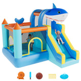Garvee Durable Inflatable Bounce House for Kids – Indoor & Outdoor Use – Features Slide, Climbing Wall, Basketball Hoop, Safe Enclosed Design – Includes Air Blower – Ages 3-12 – Multicolor