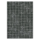 Garvee Modern Checkered Area Rug - Washable, Non-Slip, Low Pile, Ultra-Soft Faux Wool Carpet with Mark-Resistant Plaid Design for Living Room, Bedroom, Nursery, Kitchen - Black, 4x6ft (122x183cm) - Green