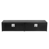 Garvee Heavy Duty Underbody Truck Tool Box - Lockable Q235 Steel Storage Organizer with T-Handle Lock - Durable Metal Construction - For Pickup, RV, Trailer - 60 x 16 x 13 Inch - Black Orange Grain Spray Plastic - Black
