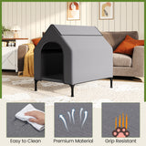 Garvee Weatherproof Elevated Dog Bed House – 600D Oxford Canopy, Breathable Mesh Sleeping Surface, Sturdy Frame – Medium Pet Tent Shelter for Indoor & Outdoor Use – Waterproof, Easy-to-Clean Design – Grey