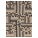 Garvee Ultra-Thin Washable Jute Area Rug – Non-Slip, Non-Shedding, Mark Resistant, Geometric & Striped Carpet for Living Room, Bedroom, Dining Room, Patio – Fine Black, 8x10ft (244x305cm), USA - Fine Black
