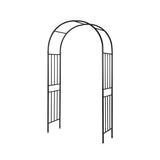 Garvee Metal Garden Arch Arbor Trellis – Heavy Duty Steel Garden Arbor for Climbing Plants, Wedding Ceremony, Party & Outdoor Decoration – Weather-Resistant Black Garden Archway for Lawn, Patio, and Pathway