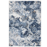 Garvee Washable Blue Area Rug 5x7 - Modern Abstract Marble Design - Ultra Thin, Lightweight, Non-Slip, Spot Resistant, Collapsible - Ideal for Living Room, Bedroom, Dining, Home Office - USA Stock, Size: 5x7ft (152x213cm) - Blue