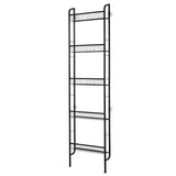 Garvee Space-Saving 5-Tier Bathroom Storage Rack - Slim Freestanding Shelf for Small Spaces - Anti-Slip Base - Ideal for Bathroom, Kitchen, Laundry Room, Pantry - Black