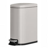 Garvee Slim 13 Gallon/50L Stainless Steel Kitchen Trash Can with Lid - Step-On Pedal, Soft-Close Lid, Removable Inner Bucket, Rear Handle, Rustproof - Grey