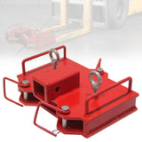Garvee Heavy Duty 2" Forklift Trailer Hitch Receiver Attachment – Dual Pallet Forks – 6500lbs Towing Capacity – Steel Ball Hitch – Fits 2" Towing Hitch – Ideal for Moving Trailers & Heavy Loads – Color: Red
