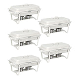 Garvee Chafing Dish Buffet Set, Rectangle Catering Warmer Server, Set of 5