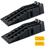 Garvee 2-Pack Low-Profile Car Service Ramps - 12,000 lb (5 Ton) Heavy-Duty Plastic Vehicle Lift Ramps - 6.7 in Lift Height - Portable for Oil Changes & Garage Maintenance - Color: Black