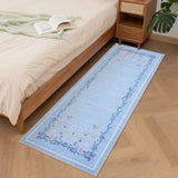 Garvee 2' × 6' Modern Washable Runner Rug, Machine Washable Non-Slip Low-Pile Soft Rug for Hallway, Kitchen & Entryway, Blue