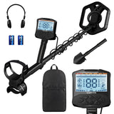 Garvee High Sensitivity Professional Metal Detector for Adults & Beginners – 5 Detection Modes, Pinpoint & Discrimination, IP68 Waterproof, LCD Display, Adjustable, All-Metal & Jewelry Finder for Outdoor Treasure Searching – Black - Green