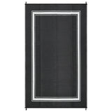Garvee Reversible Outdoor Rug 9x12ft – Waterproof & UV Resistant Plastic Straw Mat – Modern Bordered Patio Carpet – Easy Clean, Portable Bag & 4 Stakes – Black and White, USA - Dark Blue/White