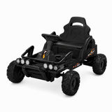Garvee 12V Kids Ride-On Car, Battery Powered Electric Vehicle - Dual Motors - 4-Wheel Design - EVA Wheels - Rechargeable Driving Toy - Color: Black