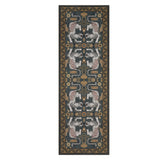 Garvee Blue Tibetan Tiger Runner Rug, 2.5x8 ft Vintage Boho Tribal Animal Print, Machine Washable Polyester Low-Pile Carpet with Non-Slip TPR Backing, Foldable Soft Floor Mat for Hallway, Kitchen, Bedroom, Bathroom and Entryway - Blue