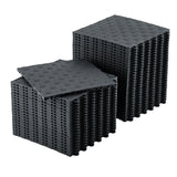 Garvee 100 Pack 12"X12" Interlocking Garage Floor Tiles,Double-Sided Non-Slip Flooring, Heavy Duty PVC Garage Flooring Tiles Covering for Basement, Workshop & Repair Shop, Black