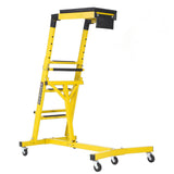 Garvee Automotive Creeper - Adjustable Height (49"-76"), 400 lbs Heavy-Duty Foldable Garage Creeper with 6 Swivel Casters, Padded Deck, and Tool Pouch for Mechanics and Lifted Automotive Repair, Yellow