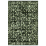 Garvee Vintage Distressed Area Rug - Washable, Non-Slip, Mark Resistant, Ultra-Thin Low Pile Carpet for Living Room, Bedroom, Dining Room, Office - Green, 8x10ft (244x305cm), USA Storage - Green