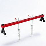 Garvee Engine Support Bar 1100 lbs Capacity Dual Chains Heavy-Duty Steel Adjustable Width Precise Height Control Red Compact Garage Use - Red