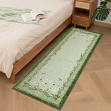 Garvee 2' × 6' Modern Washable Runner Rug, Machine Washable Non-Slip Low-Pile Soft Rug for Hallway, Kitchen & Entryway, Green