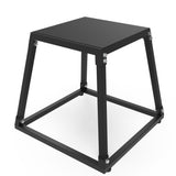 Garvee Heavy-Duty Steel Plyo Box, 18-Inch Metal Jump Box for Functional Fitness, Strength Training, and Athletic Workouts - Matte Black