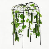 Garvee Heavy Duty Metal Garden Arch Trellis for Raised Beds – Weather-Resistant Plant Support Frame – Ideal for Climbing Vegetables, Cucumbers, Melons, Grapes, Roses & Flowers – Easy Assembly – Black – Trellis (90*80*205)