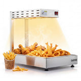 Garvee Commercial Infrared Heat Lamp Food Warmer Station, 10L Stainless Steel Base Countertop Warming Stand - Adjustable Temperature - Easy-Clean Drip Tray, Keeps Fried Foods Crispy