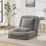Garvee Oversized Human Dog Bed for Adults & Pets - Chenille Upholstered Collapsible Sofa Bed with Memory Foam - 5-Position Adjustable Floor Lounger with Soft Pillows - Large Washable Pet Bed - Chenille | Grey