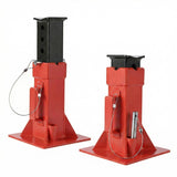 Garvee 12 Ton Heavy-Duty Pin-Type Jack Stands (2 Pack) - Quick-Release Locking Pin - 11–18.5 in Adjustable Height - Wide Base for Trucks/RVs/SUVs/Trailers - Black/Red