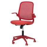 Garvee Ergonomic Mesh Office Chair with Invert-Up Arms, Adjustable Breathable Desk Chair for Home Office - Back Support & Comfort - Color: Red