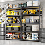 Garvee Heavy Duty Metal Storage Shelving Unit – 5-Tier Adjustable Freestanding Rack – 2500 lbs Capacity – 40" W x 20" D x 72" H – Industrial Garage Organizer for Basement, Kitchen, Pantry, Warehouse – Black, 5 Layers