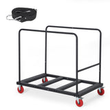 Garvee Heavy-Duty Drywall Cart Panel Dolly - 1800 lb Capacity - Collapsible Upright Steel Sheetrock & Lumber Transport Cart - 5 in Swivel Casters with Brake - Color: Black - Black