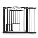 Garvee Pet Safety Gate Pressure Mount Dog Gate Double Lock Auto Close Solid Steel Adjustable 30-41 Inch Indoor Doorway Hallway Stair Barrier