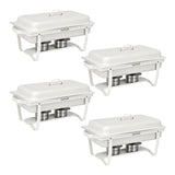 Garvee Chafing Dish Buffet Set, Rectangle Catering Warmer Server, Set of 4