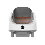 Garvee Automatic Self-Cleaning Cat Litter Box for Multiple Cats – Open-Top Robot, APP Control, Smart Safety Sensors, Ultra-Quiet Odor Control, 96L Large Capacity – White + Orange Mesh, European Standard, 540×500×550mm