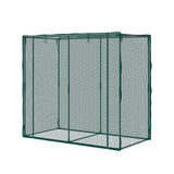 Garvee Garden Obelisk Crop Cage, 6.6 x 3.3 x 6.0 FT Steel Frame with Plant Netting, Zipper Door and Ground Stakes for Raised Beds