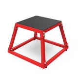 Garvee Heavy-Duty Steel Plyo Box, 12-Inch Metal Jump Box for High-Intensity Training, Strength Conditioning, and Plyometric Workouts - Red