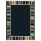 Garvee Washable Striped Edge Area Rug, Black 8x10ft – Non-Slip, Low Pile, Mark Resistant & Durable Indoor Outdoor Carpet for Living Room, Dining Room, Bedroom, Patio, Office – USA - Camel