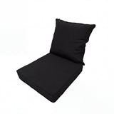 Garvee Water-Resistant High-Resilience Outdoor Chair Cushion Set, 24x24 Inch Patio Seat Cushions for Outdoor Furniture - Thick Support, Durable Fabric - Black