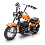 Garvee Ride - T Series: 24V Electric Dirt Bike, 2 Speed Max Up to 14 mph & 60 Minutes Continuous Ride on Toy Motorbike with Led Lights, Leather Seat, Handbrake for Big Kids Teen - Orange