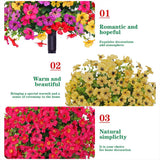 Garvee UV Resistant Artificial Boxwood Topiary Ball Trees - Realistic Faux Greenery Shrubs with Flowers - With Ground Spikes - Maintenance-Free Outdoor Decorative Plants for Garden, Porch, Patio - Set of 2 - Rose Red - Color Mixing