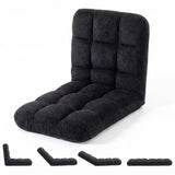 Garvee Folding Floor Chair with Back Support, 5 Adjustable Position, Padded Sleeper Bed, Couch Recliner, Gaming Floor Chairs for Adults, Meditation, Living Room