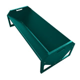 Garvee Heavy Duty 22 Gallon Livestock Feeder Trough - 45.13" Steel Hay & Feed Bin - Durable, Easy to Clean Stable Equipment for Horses, Cattle, Sheep, Goats, Alpacas - Dark Green - Green